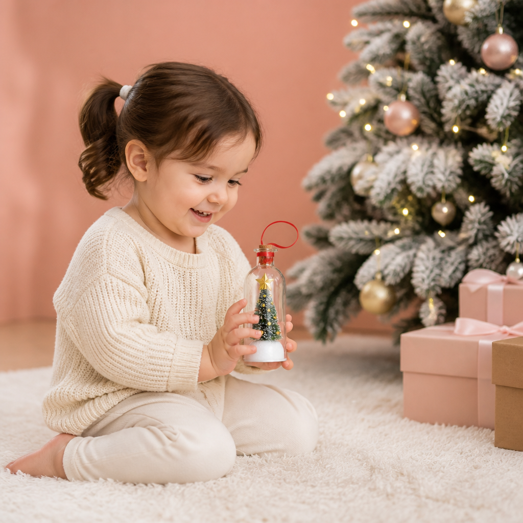 Décoration de Noël en forme de bouteille avec message enregistrable et lecture vocale