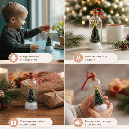 Décoration de Noël en forme de bouteille avec message enregistrable et lecture vocale