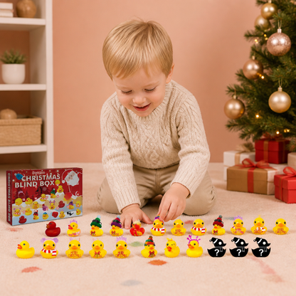 Calendrier de l’Avent de Noël avec canards en caoutchouc
