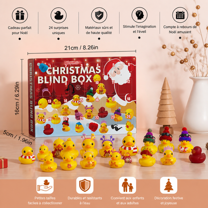 Calendrier de l’Avent de Noël avec canards en caoutchouc