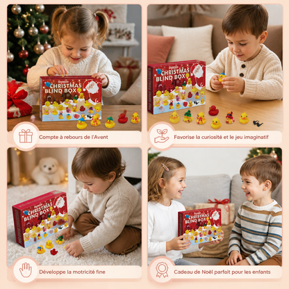 Calendrier de l’Avent de Noël avec canards en caoutchouc