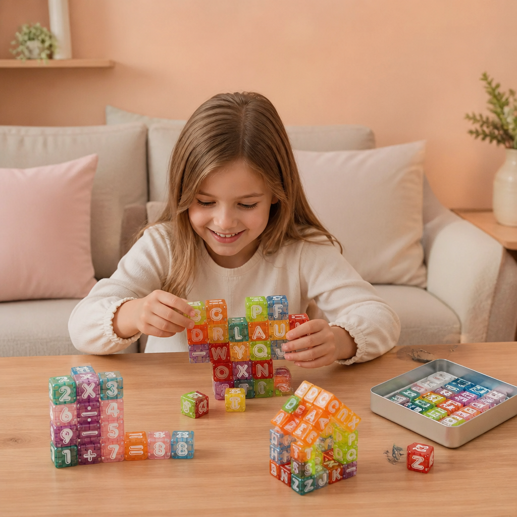 Set éducatif magnétique de 40 pièces avec lettres et chiffres – Jouet Montessori STEM pour enfants