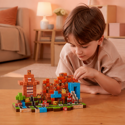Set de 100 Cubes de Construction Magnétiques – Jouet de Construction Montessori STEM pour Enfants