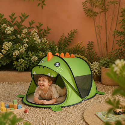 Tente de Jeu Dinosaure Pliable pour Enfants – Parfaite pour les Journées Chaudes et les Moments de Jeu Confortables
