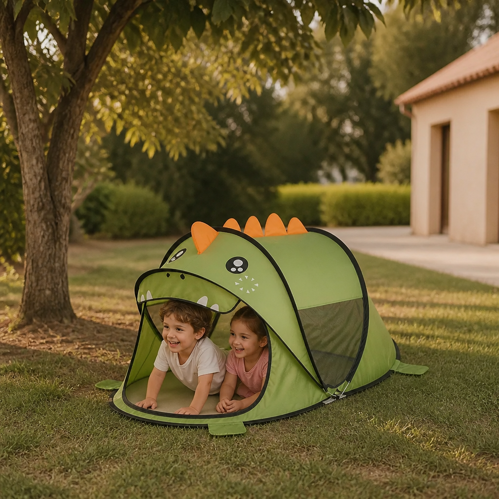 Tente de Jeu Dinosaure Pliable pour Enfants – Parfaite pour les Journées Chaudes et les Moments de Jeu Confortables
