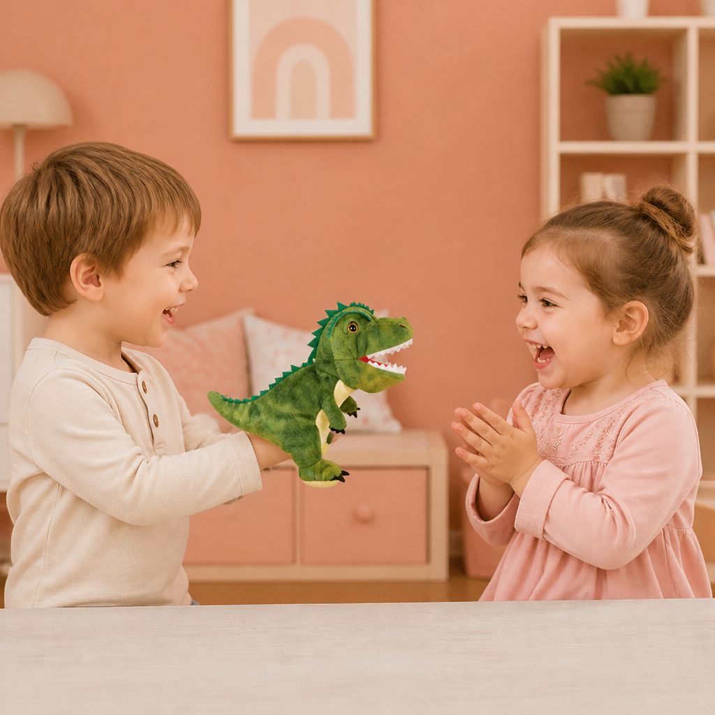 Marionnette Dinosaure en Peluche Amusante