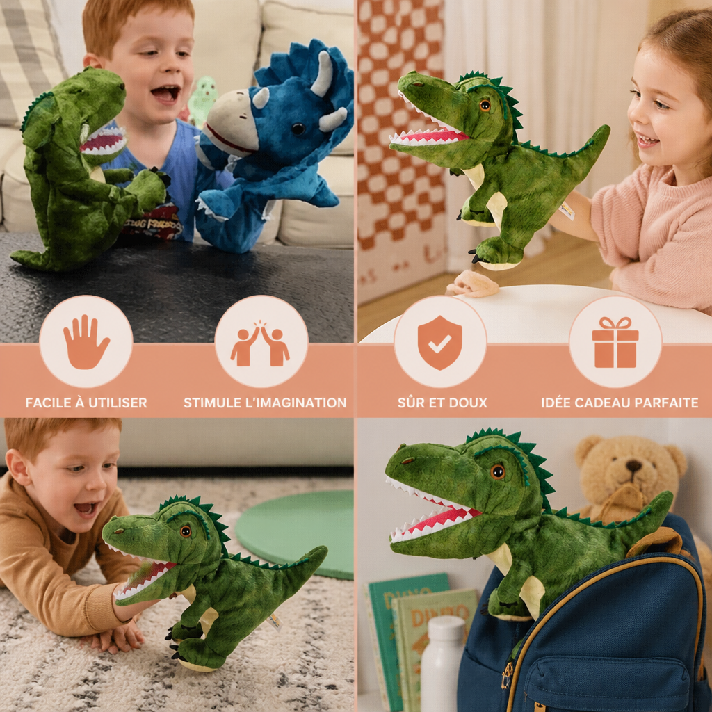 Marionnette Dinosaure en Peluche Amusante