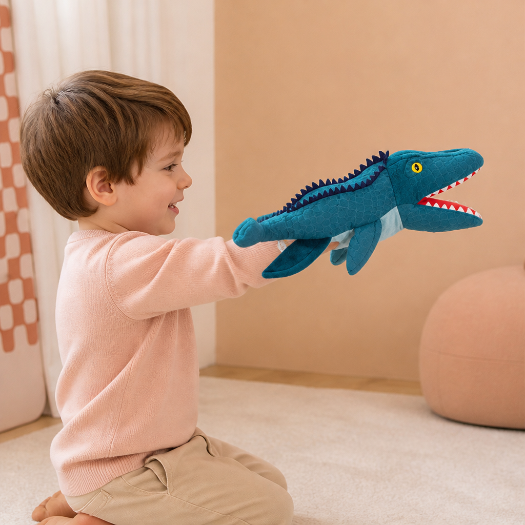 Marionnette Dinosaure en Peluche Amusante