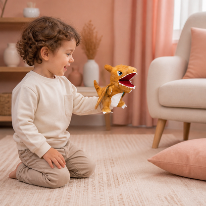 Marionnette Dinosaure en Peluche Amusante