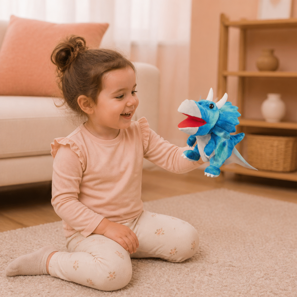 Marionnette Dinosaure en Peluche Amusante