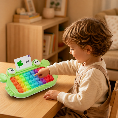 Tablette éducative interactive avec cartes parlantes, clavier Pop-It et jeux d’orthographe et de phonétique