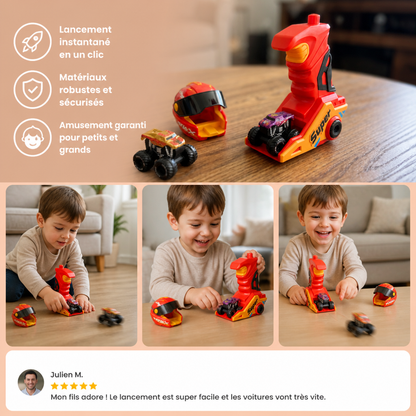 Lanceur de Monster Trucks à Un Clic avec Design Casque et Poignée