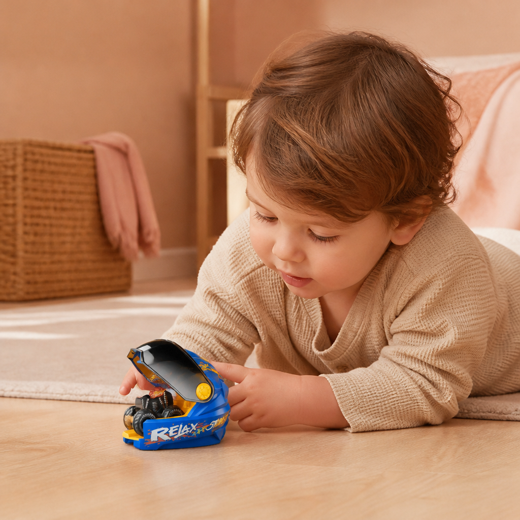 Lanceur de Monster Trucks à Un Clic avec Design Casque et Poignée