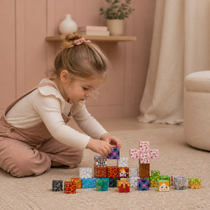 Set de 40 Blocs de Construction Magnétiques pour Enfants – Parfait pour S’amuser en Déplacement