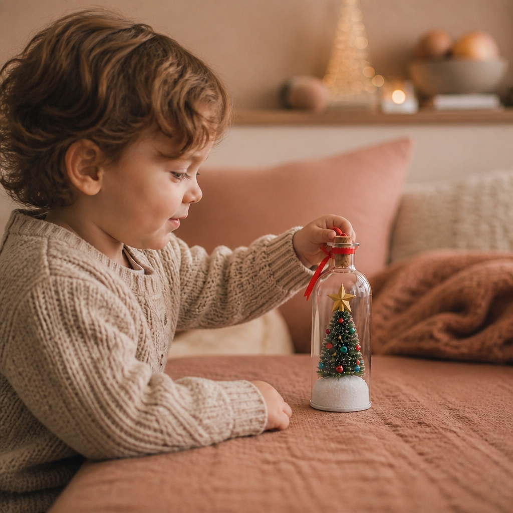 Décoration de Noël en forme de bouteille avec message enregistrable et lecture vocale