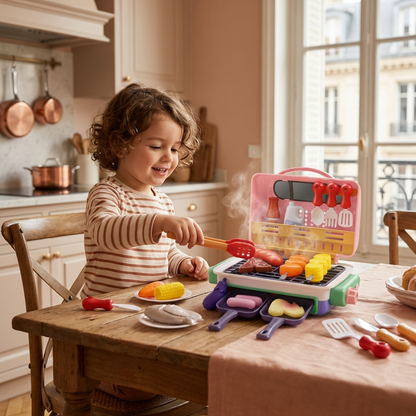 Mon premier BBQ – Cuisine pour enfants avec effet de fumée et aliments changeant de couleur
