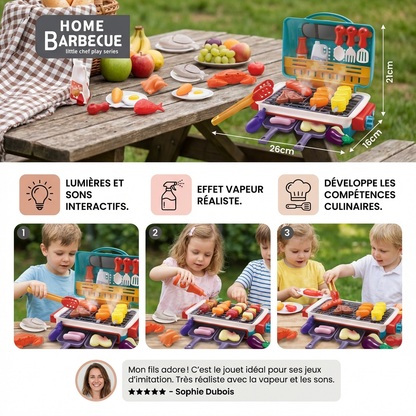Mon premier BBQ – Cuisine pour enfants avec effet de fumée et aliments changeant de couleur