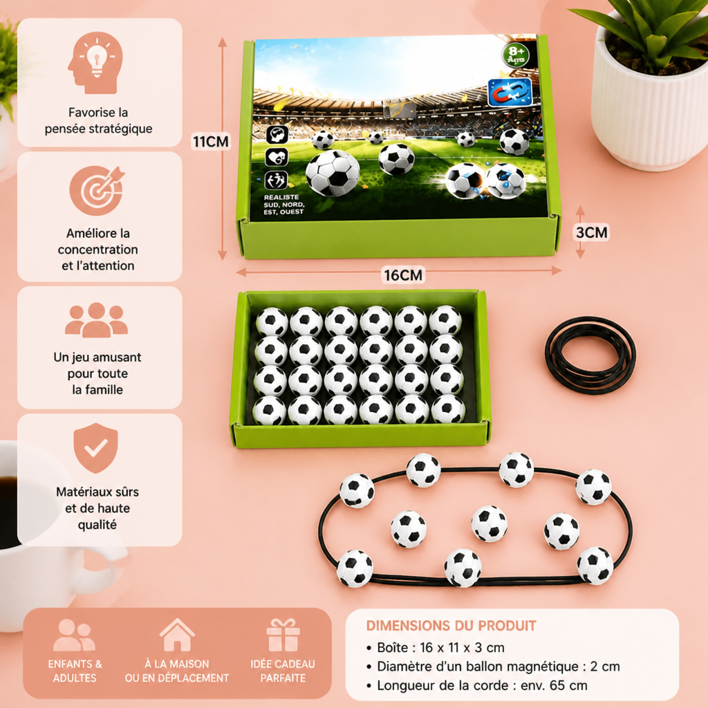 Jeu de stratégie de football magnétique – Un défi familial interactif pour enfants et adultes