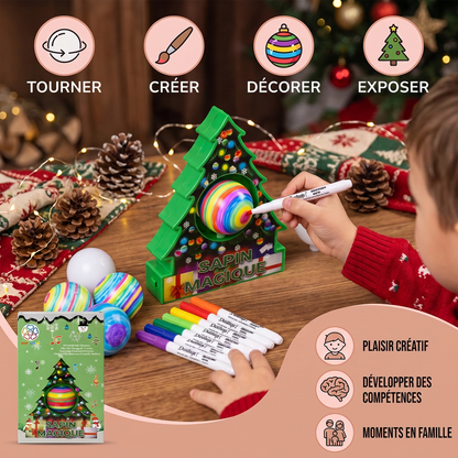 Kit Créatif de Noël DIY pour Peindre des Décorations Tournantes