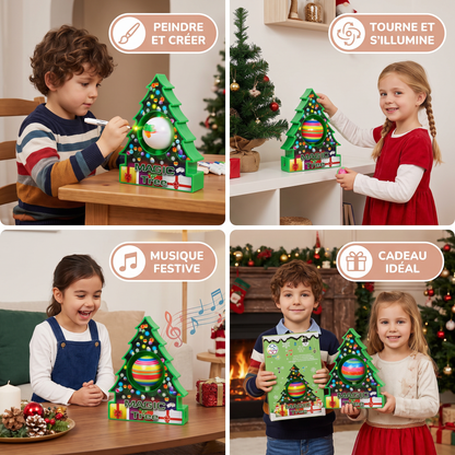 Kit Créatif de Noël DIY pour Peindre des Décorations Tournantes