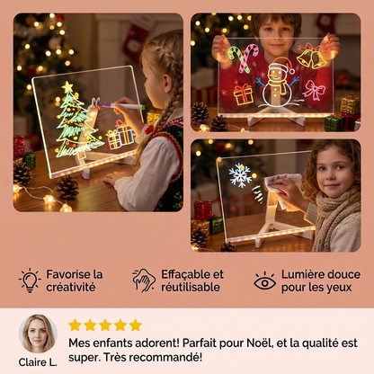 Tableau de Dessin LED Lumineux pour Enfants