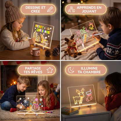 Tableau de Dessin LED Lumineux pour Enfants