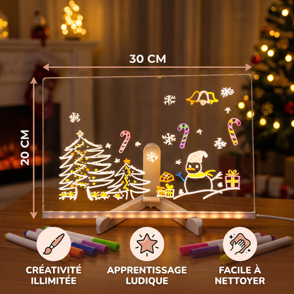 Tableau de Dessin LED Lumineux pour Enfants