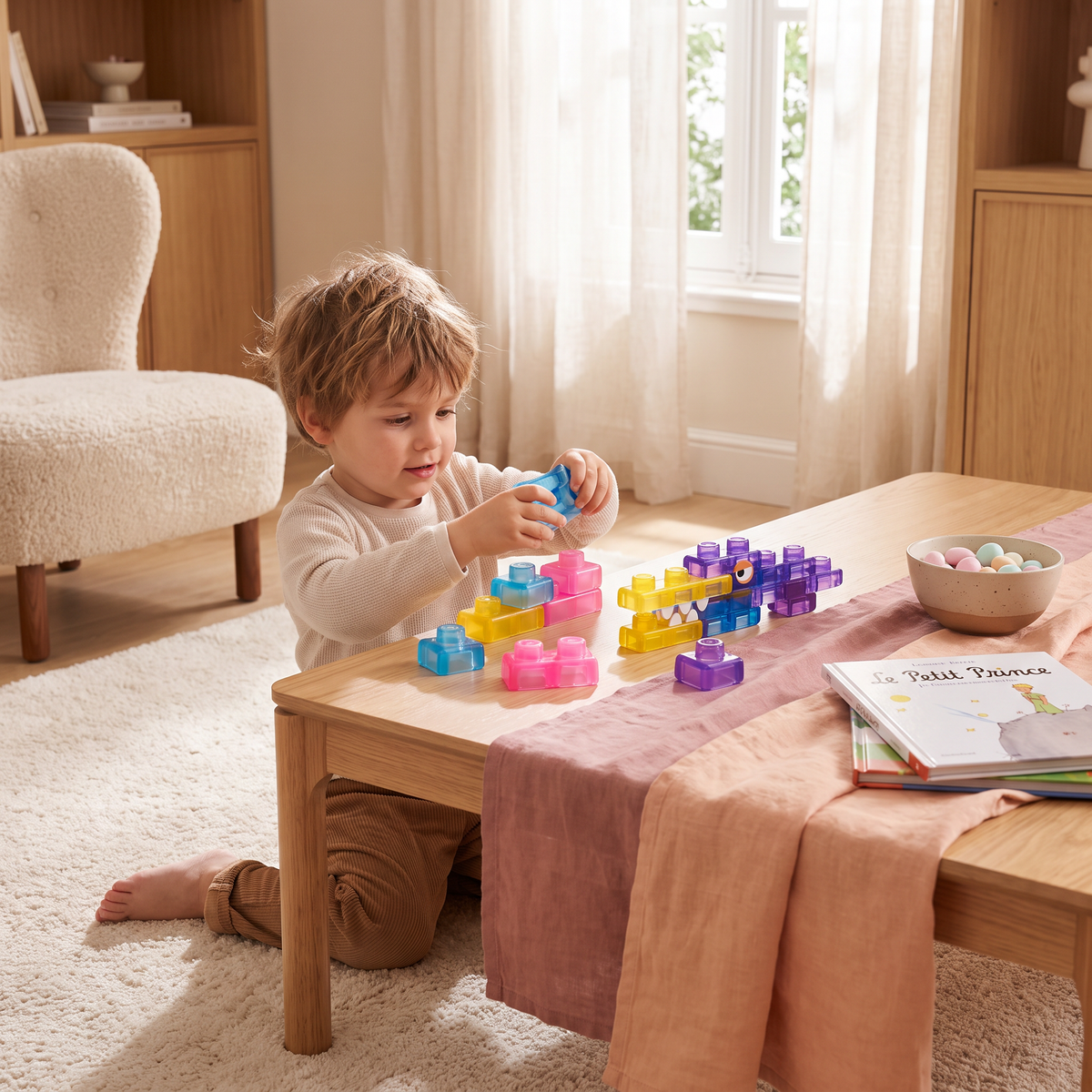 Blocs de Construction Squishy Gélatineux, Sûrs et Souples pour Enfants