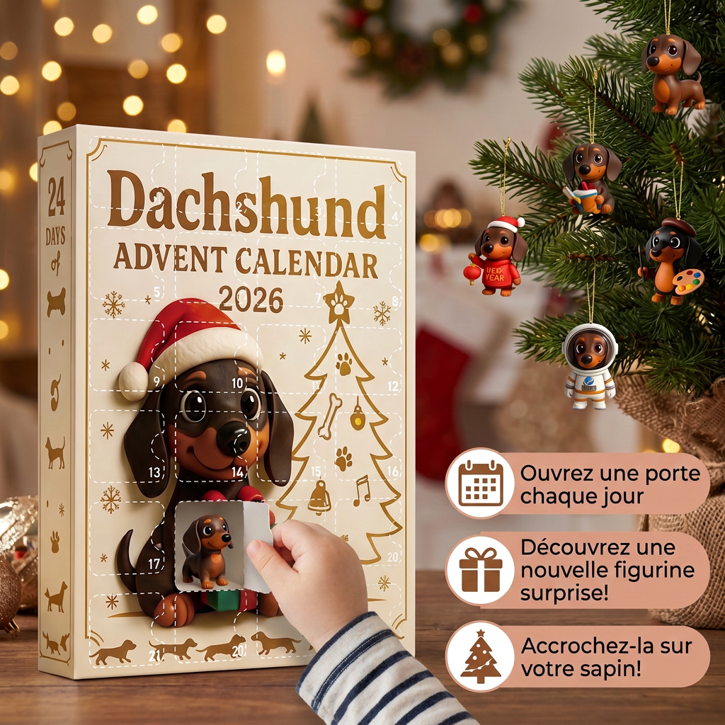 Calendrier de l’Avent Teckel de 24 Jours avec Figurines Surprise