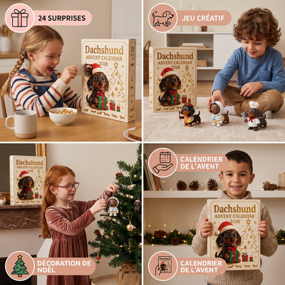 Calendrier de l’Avent Teckel de 24 Jours avec Figurines Surprise