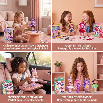 Set de poupées magnétiques à habiller avec tenues interchangeables