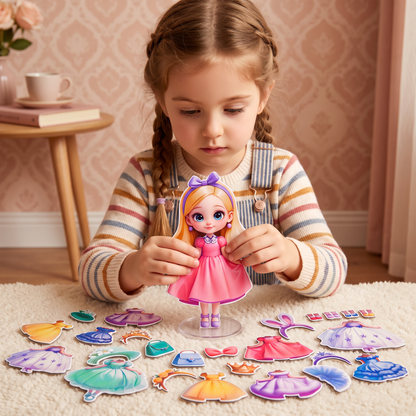 Set de poupées magnétiques à habiller avec tenues interchangeables