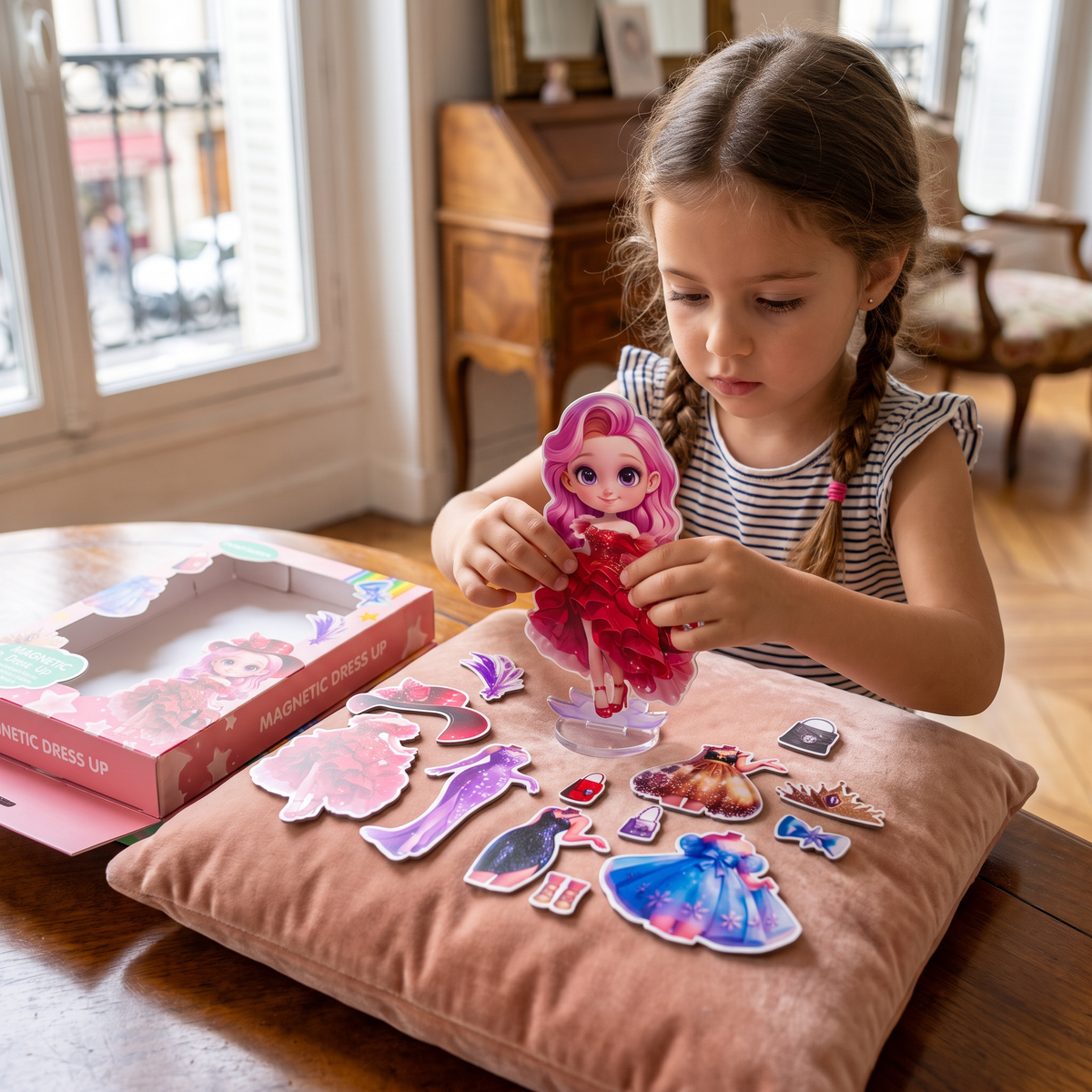 Set de poupées magnétiques à habiller avec tenues interchangeables