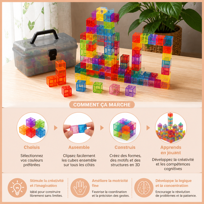 Ensemble de Cubes de Construction Montessori pour Enfants