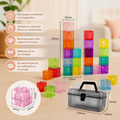 Ensemble de Cubes de Construction Montessori pour Enfants