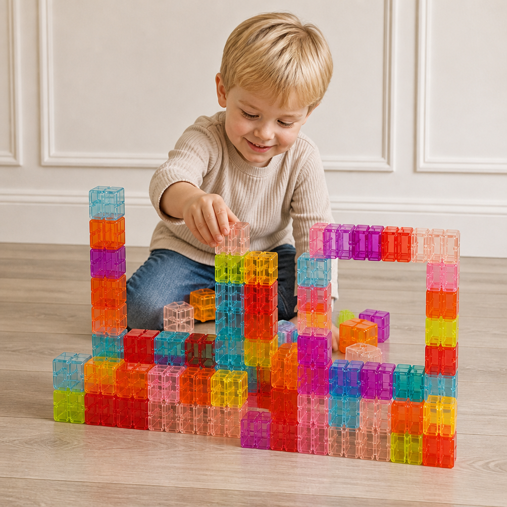 Ensemble de Cubes de Construction Montessori pour Enfants