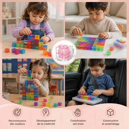 Ensemble de Cubes de Construction Montessori pour Enfants