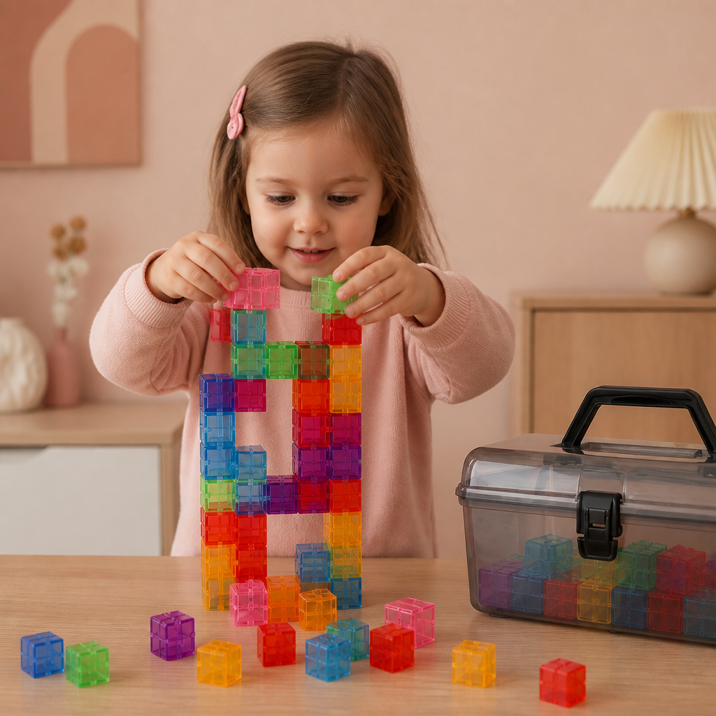 Ensemble de Cubes de Construction Montessori pour Enfants
