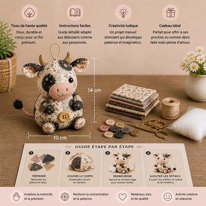 Kit de Couture DIY Animaux – Set de Loisirs Créatifs pour Ornements en Tissu Faits Main