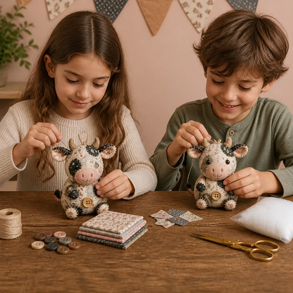 Kit de Couture DIY Animaux – Set de Loisirs Créatifs pour Ornements en Tissu Faits Main