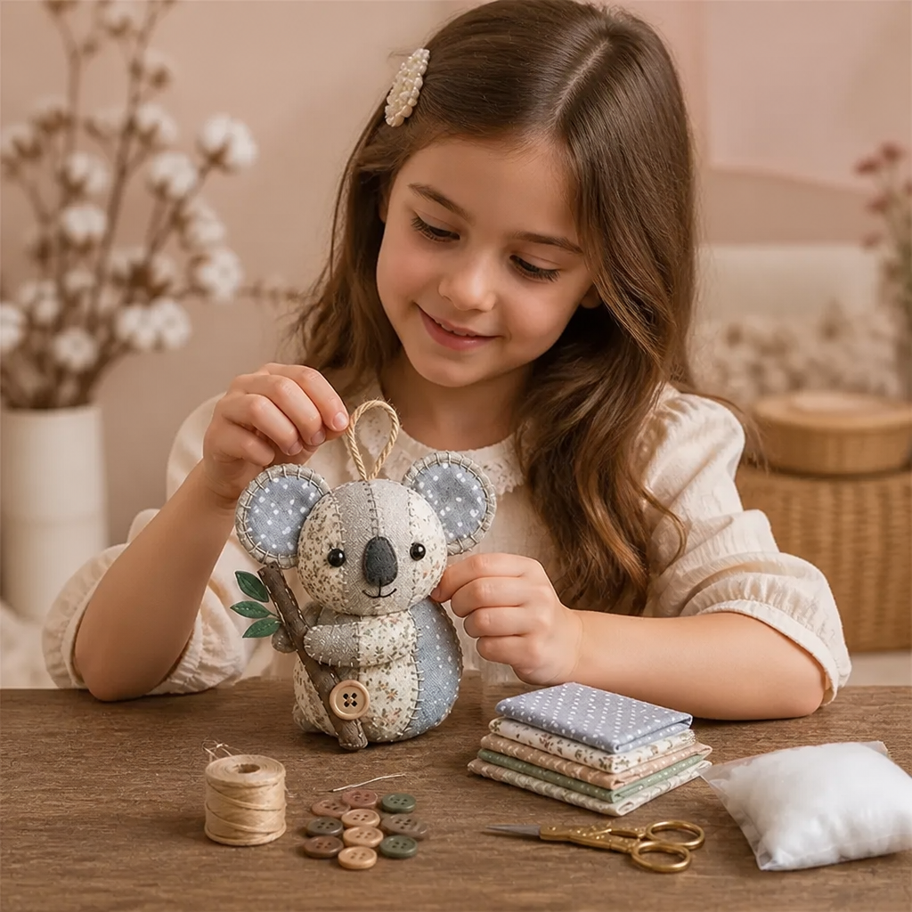 Kit de Couture DIY Animaux – Set de Loisirs Créatifs pour Ornements en Tissu Faits Main