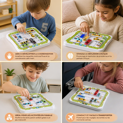 Jeu de réflexion logique – casse-tête de parking automobile pour enfants
