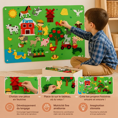 Univers d’histoires – Tableau éducatif en feutrine