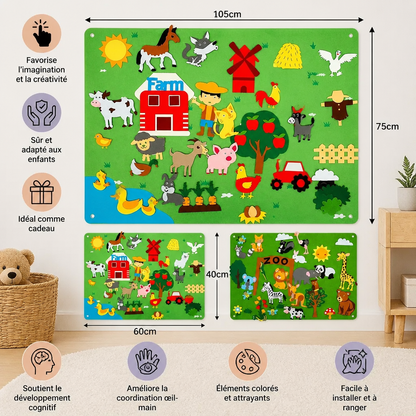Univers d’histoires – Tableau éducatif en feutrine