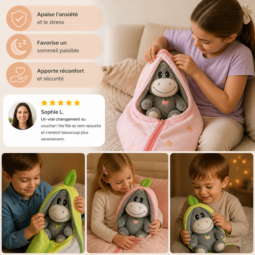 Peluche Âne qui Respire