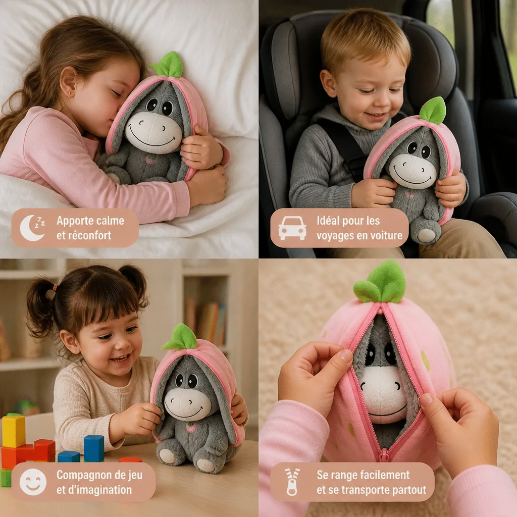 Peluche Âne qui Respire