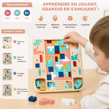 Mets ton cerveau à l’épreuve - Jeu de blocs Tetris
