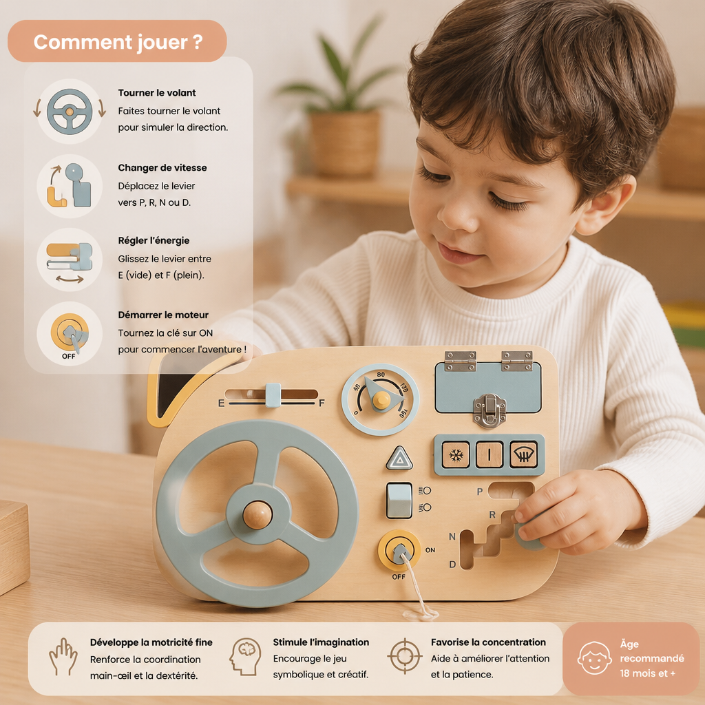Volant Explorateur – Commande Montessori