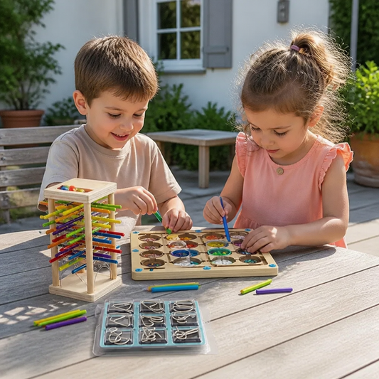 Set de Puzzle Montessori de Jeu et de Développement en 3 Pièces pour Enfants