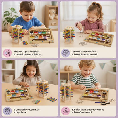 Set de 3 Puzzles Montessori pour le Jeu et le Développement des Enfants